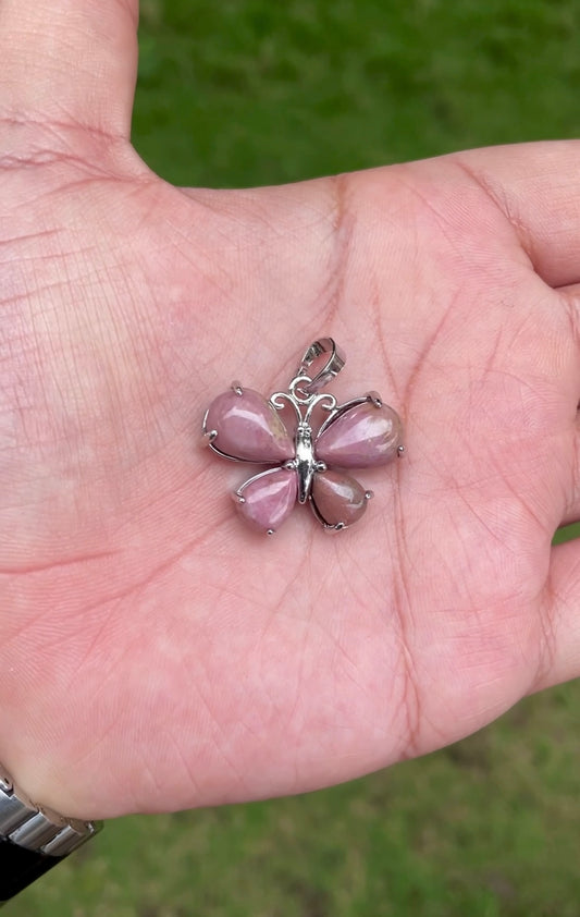 Rhodochrosite Butterfly Pendant 🦋