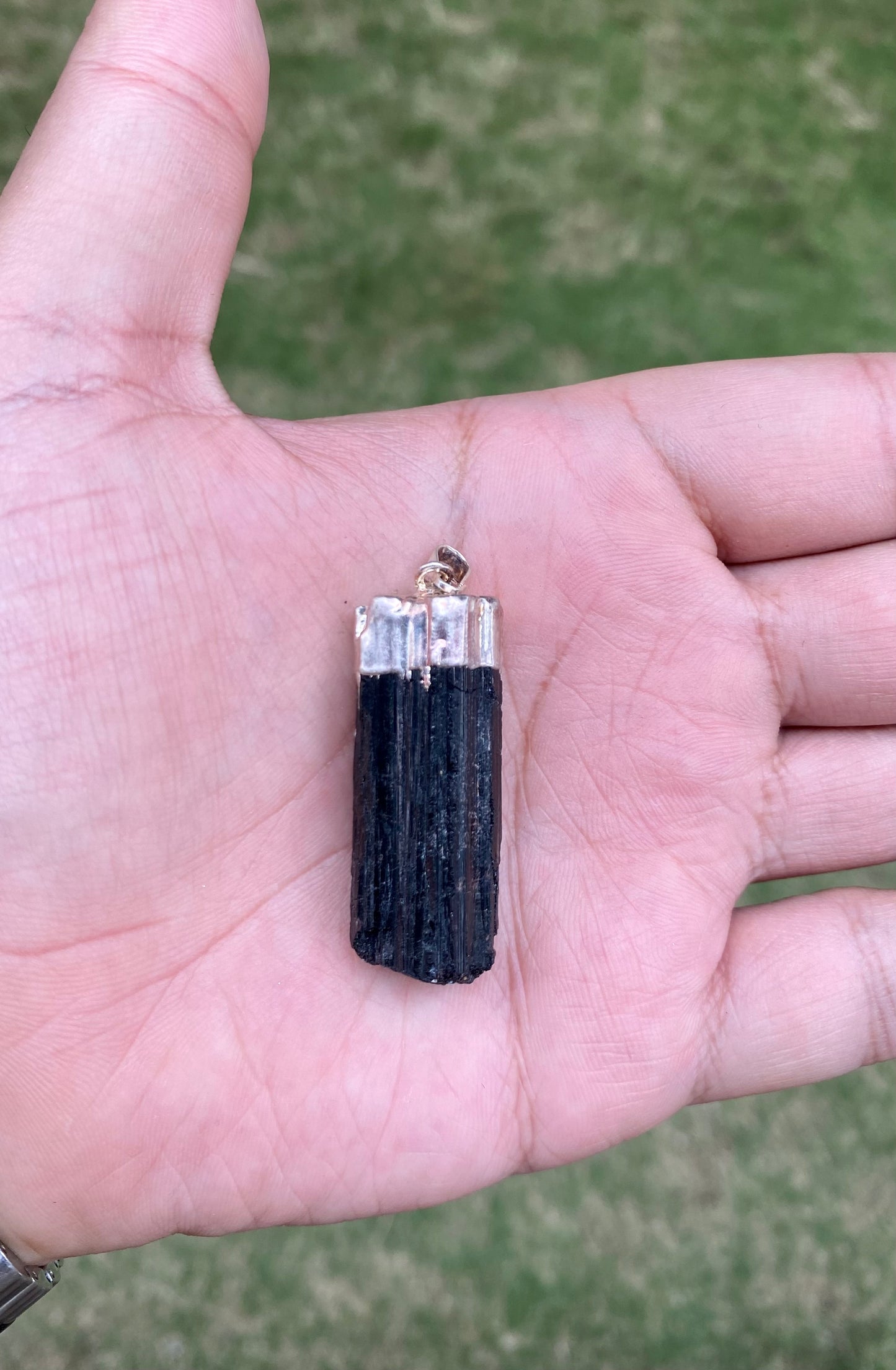 Natural Black Tourmaline Pendant  GA-199