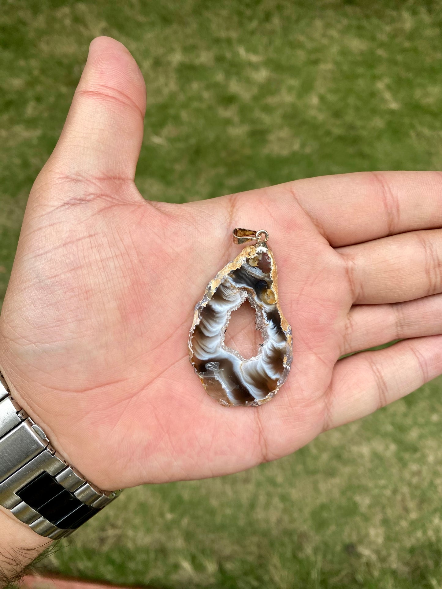 Brown Agate Pendant GA-53