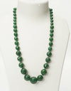Green Onyx Necklace Dimond Cut  (14-8 mm) GA-114