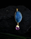 Blue Agate with Amethyst Natural GA - 158