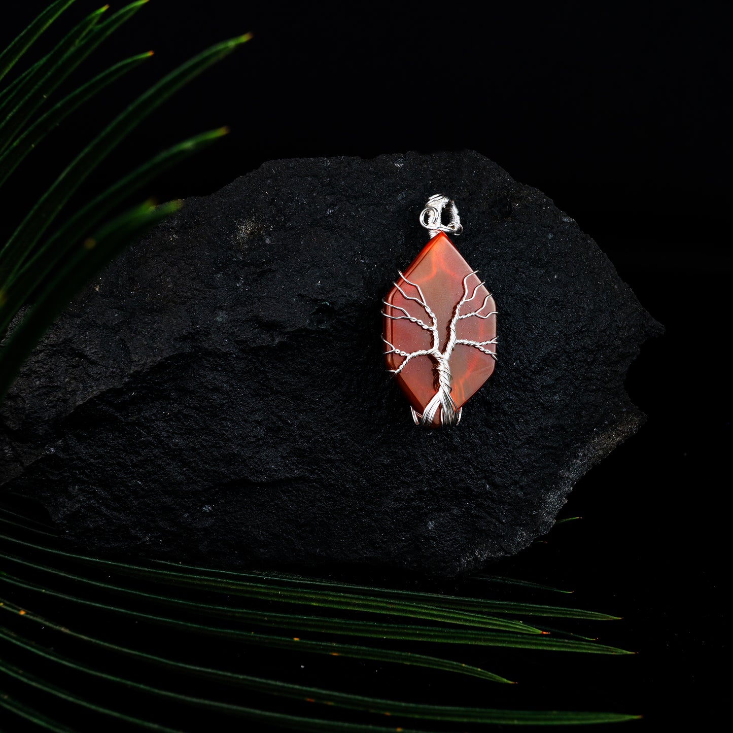 Carnelian with Tree of Life Pendant GA-175