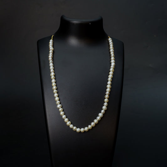 White Pearl Necklace  (8MM) GA-42