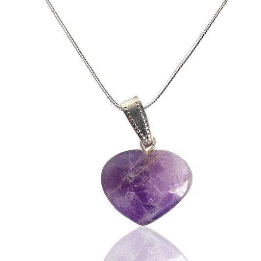 Heart Shape Amethyst Pendant  GA-197