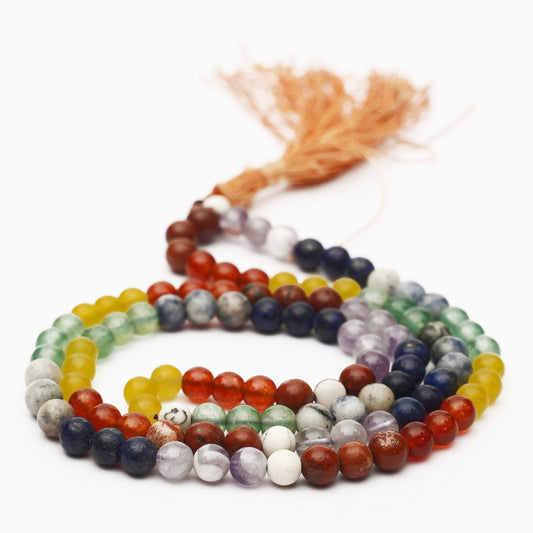 Copy of 7 Chakra Jaap Mala 8 mm Round Bead GA-98